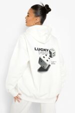 Unisex Lucky You Streetwear Graphic Hoodie Trendy Sweatshirt