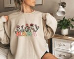 Wildflowers Mama Sweatshirt, Mother'S Day Sweatshirt, Retro Mama Sweatshirt, Gift For Mom, Mothers Day Gift For New Mom Gift,Retro Mama Gift