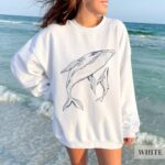 Humpback Whale And Calf Sweatshirt , Oceancore Clothing , Cute Trendy Top , Oversized Beach Pullover, Pnw Mom And Baby Sweater , Whale Lover