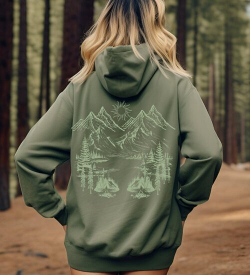 Nature Hoodie, Cottage Core Clothing, Mountain Hiking Gift, Y2K Hoodie, Forest Core, Camping Aesthetic, Nature Lover Gift, Adventurer