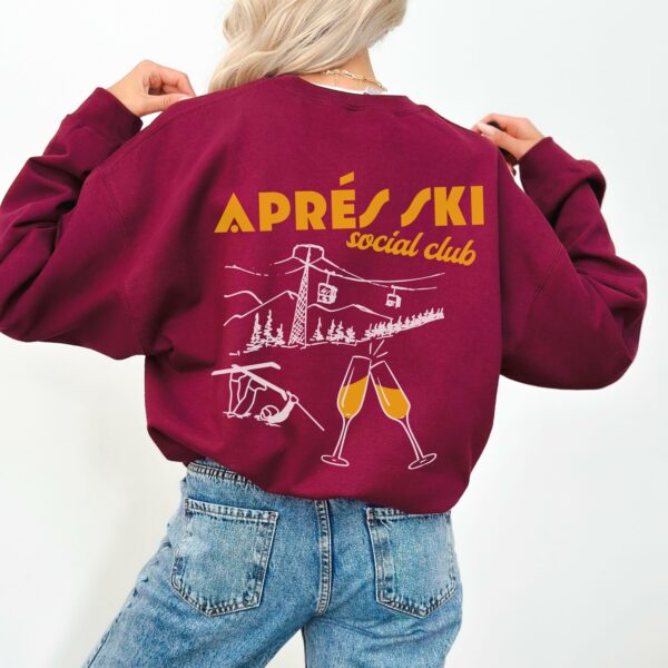 Vintage Apres Ski Girls Weekend Crewneck, Apres Ski Sweatshirt, Apres Ski Sweater, Winter Sports Sweatshirt, Vintage Retro Ski Crewneck