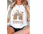 Yhwh Hoodie, Women'S Christian Sweatshirt, Floral Christian Shirt, Faith Sweatshirt, Catholic Shirts, Fall Shirt, Religious Gift For Women