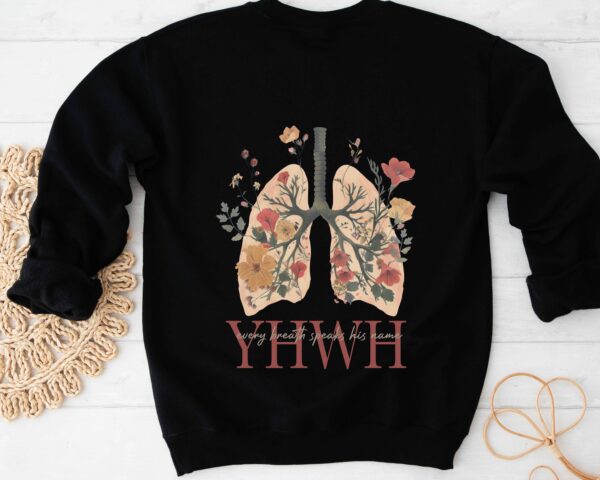 Yhwh Hoodie, Women'S Christian Sweatshirt, Floral Christian Shirt, Faith Sweatshirt, Catholic Shirts, Fall Shirt, Religious Gift For Women